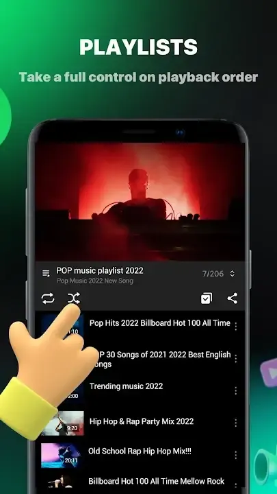 Pure Tuber MOD APK playlist screenshot